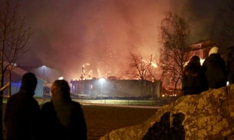 School destroyed in huge fire west of capital