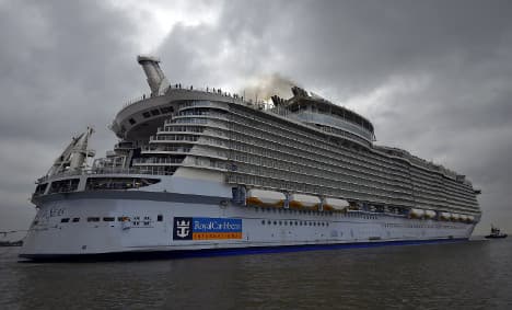 World's biggest cruise ship takes to the seas for first time