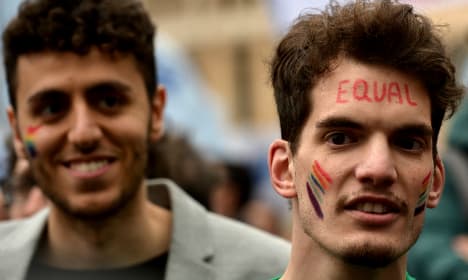 Italy gay rights activists rally for adoption rights