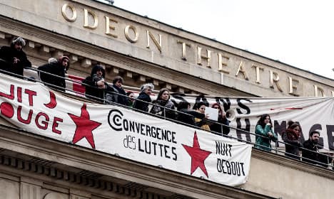 Protesting French artists occupy top Paris theatre