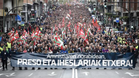 Thousands of Basques march for return of Eta prisoners