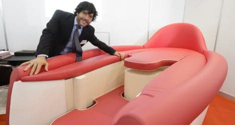 'Love-making couch' unveiled at Geneva inventions show