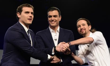 Three-way coalition talks start as clock ticks for Spain