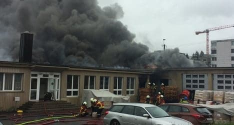 Huge blaze burns down Swiss candle factory
