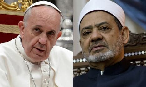 Azhar imam to urge tolerance in historic pope meeting