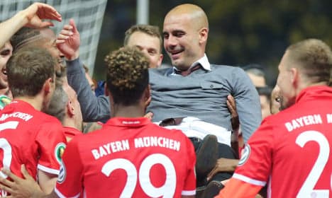 Bayern clinch German Cup on Guardiola farewell