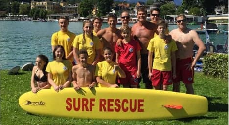 Hasselhoff shows Austrian lifeguards how it's done
