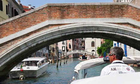 Three injured as Venice water taxi slices boat in two