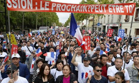 Chinese march in Paris to demand better security