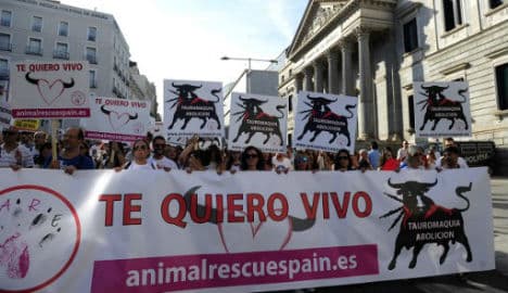 Thousands march in Madrid to push for bullfighting ban