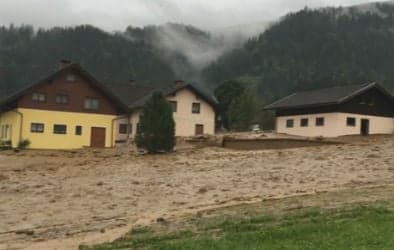 Homes in Carinthia swamped in mud after storms