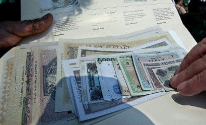 Italian finds 37 million lire in her attic - but it's worthless
