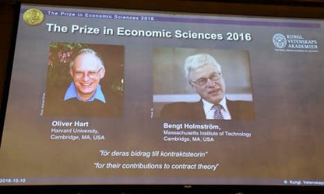Who are the 2016 Nobel Economics Prize winners?