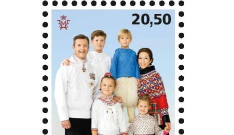 Danish royals pose for stamp in Greenlandic costume