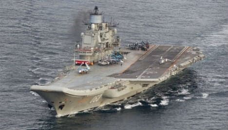 Russian aircraft carrier passes Norway on way to Syria