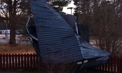 Swede wakes up with neighbour’s roof in his garden