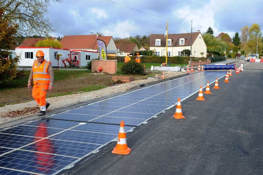 Normandy village home to world's first solar panel road