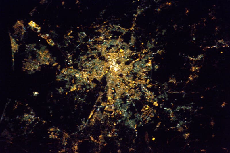 French astronaut watches Lyon's festival of light from space