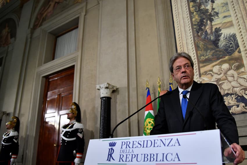 Gentiloni named as Italy's new prime minister