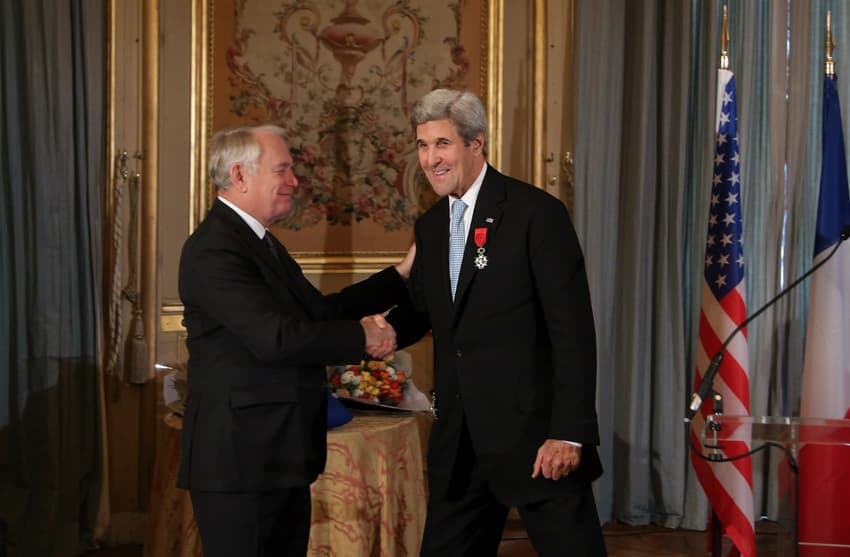 John Kerry given France's highest honour