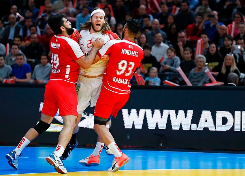 Olympic handball champs Denmark struggle past Bahrain