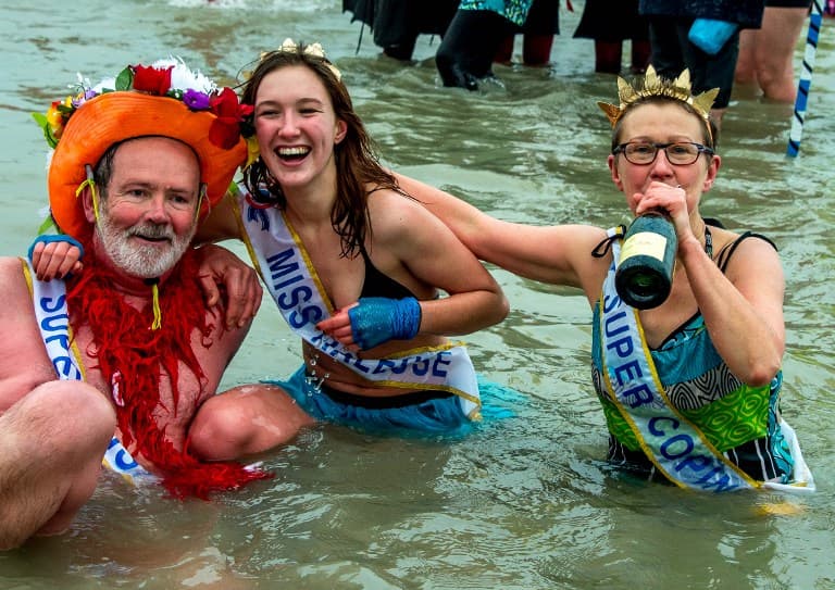 IN PICS: The French hit the beach for New Year's Day