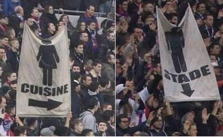Free tickets for women after French football supporters show sexist banner