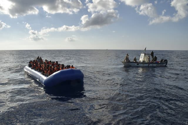 Italy rescued hundreds of people off the Libyan coast last night