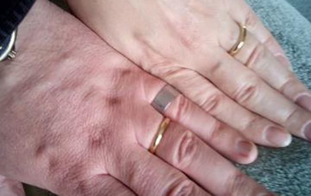 This couple had to sell their wedding rings to pay for food - so a priest had new ones made