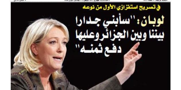 'Le Pen to build a wall around France': Algerian newspaper falls for joke news