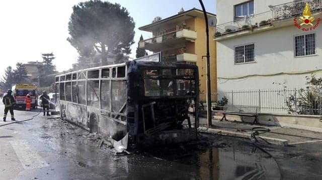 Four of Rome's public buses have burst into flames this month