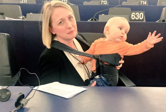 Why a Swedish MEP took her baby to vote in parliament (and went viral)