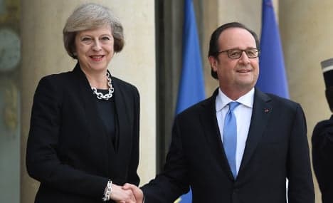 Hollande says no trade deal before Brexit as May pens letter to France