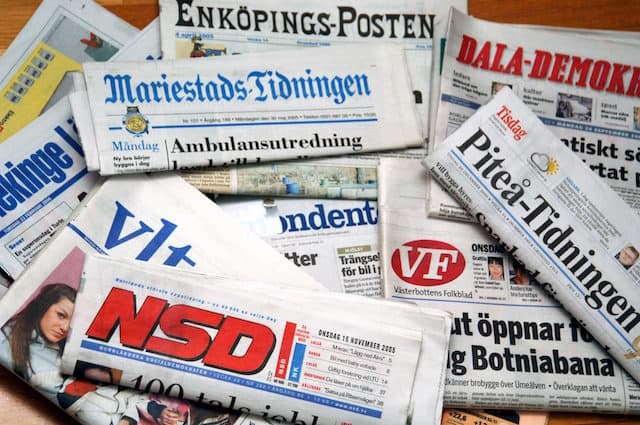 Sweden boasts second place in press freedom ranking
