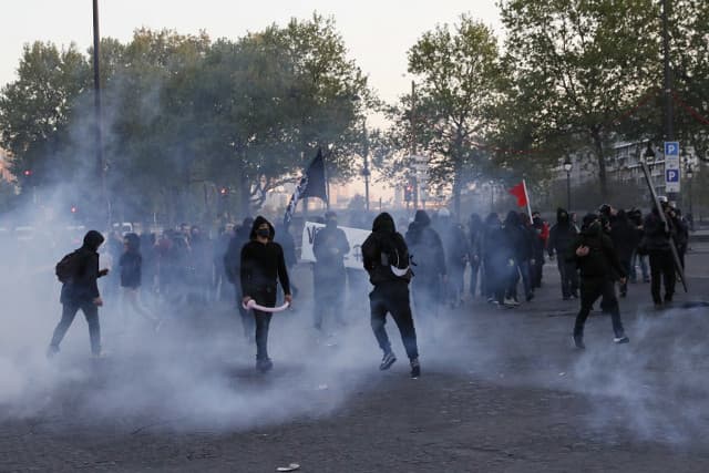 Scores arrested in violent Paris election night protests