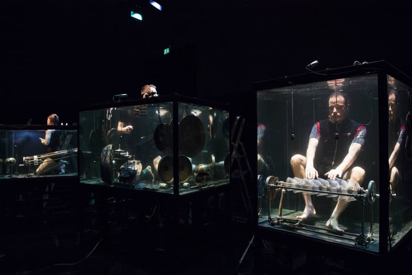 Danish musicians in aquariums make sounds in a silent world