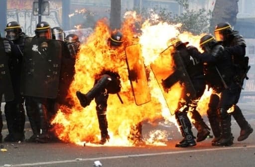 Violence mars pre-election May Day marches in France