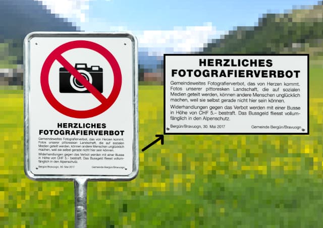 Swiss mountain village bans tourists from taking photos