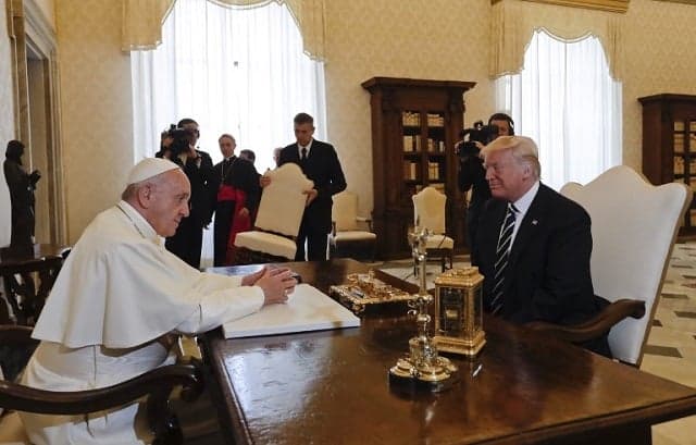 Trump vows to promote peace after 'fantastic' meeting with the pope