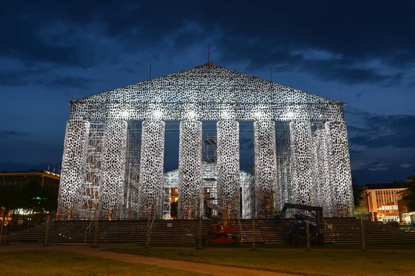 'Parthenon' made of books built at site of Nazi book burning