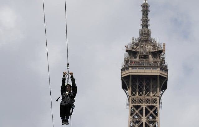 VIDEO: Eiffel Tower becomes haven for thrill-seekers as it turns into 90km/h ride