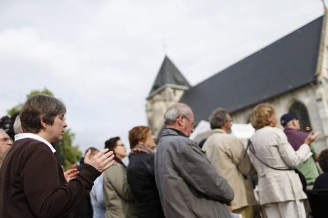 France remembers priest slain by terrorists in his own church