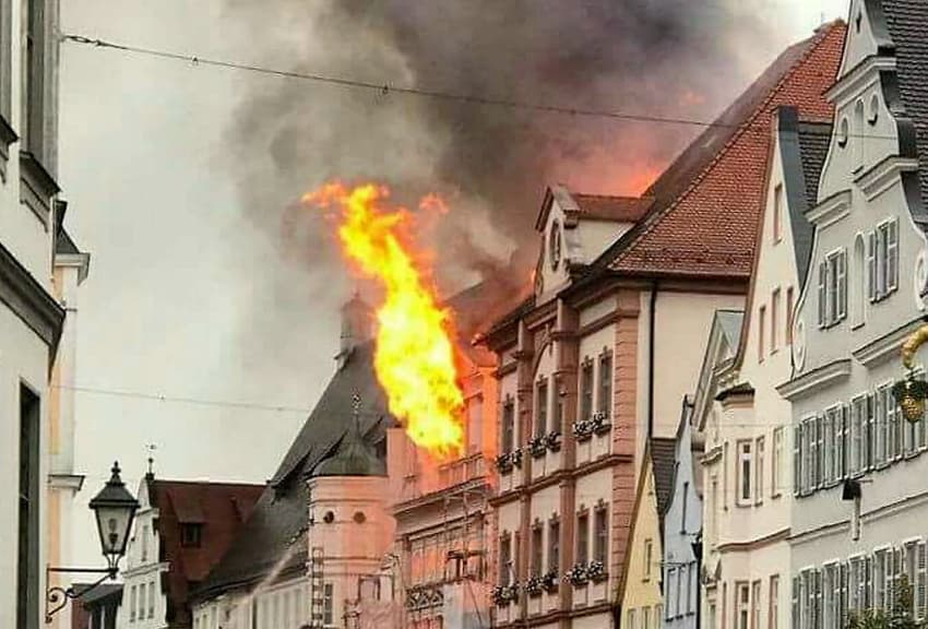 500-year-old town hall burns down in small Bavarian town