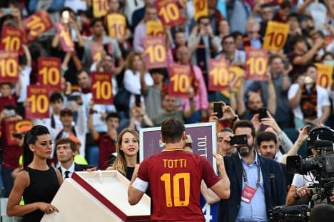 Out of this world! Roma legend Totti's final shirt launched into space