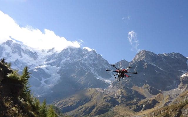 Drone research over Italian Alps confirms depleted water resources