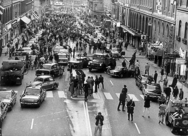 The day Sweden switched to driving on the right