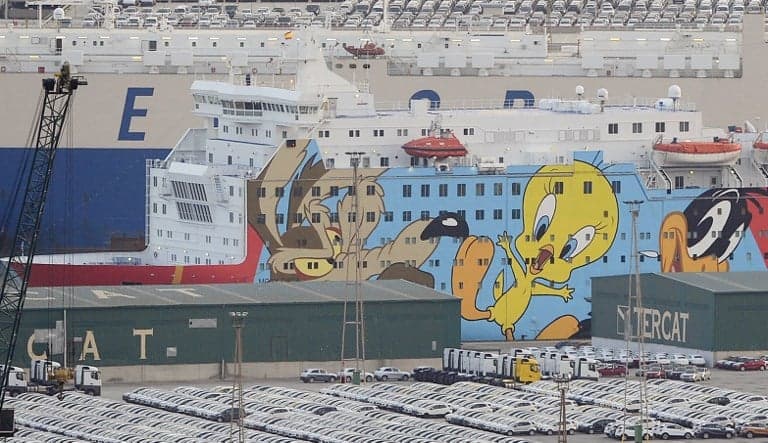 Spain is shipping in police to boost forces in Catalonia...on a Loony Tunes boat