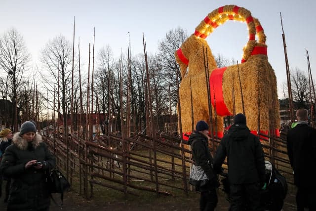 Sweden's Christmas miracle! Gävle straw goat survives