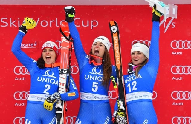 Italian women score World Cup triple in alpine skiing