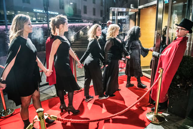 In pictures: Swedish stars stage #MeToo protest at movie awards